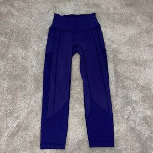 Lulu lemon all the right places cropped purple leggings size 4